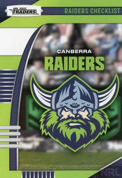 2022 NRL Traders #011 Canberra Raiders Checklist Front